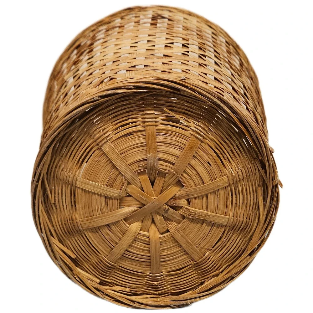 Set of‎ 3 Woven Baskets Natural Bamboo Seagrass Storage/Waste Baskets Pot Covers